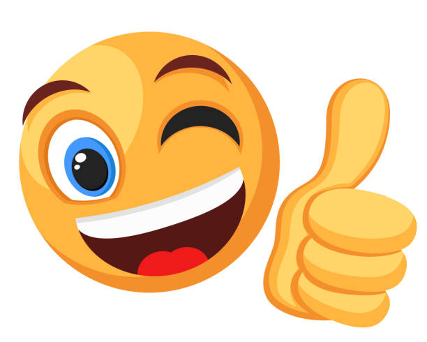 Thumbs up from happy emoji.